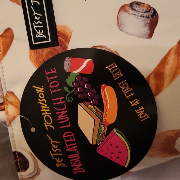 Betsey Johnson Bread Pastry Lunch Tote Bnwt Te - Picture 3 of 6